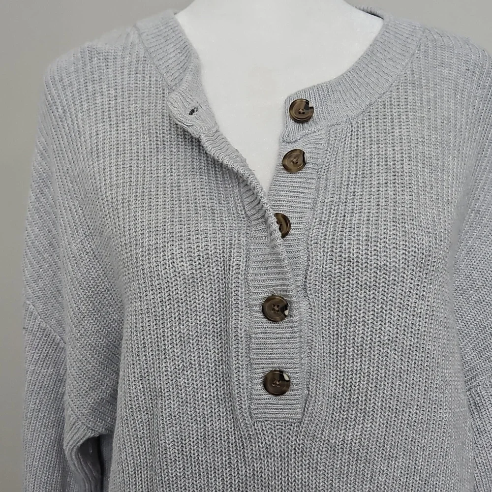 Aerie Women's Gray Heanley Oversized Knit Sweater Size S - Picture 7 of 13